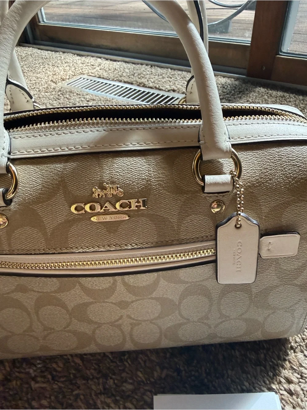 Coach satchel beige